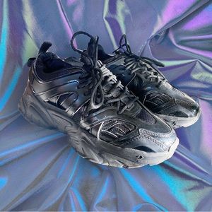 Black Sneakers Chunky Platform